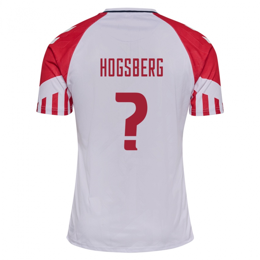 Herren Dänische Lucas Högsberg #0 Weiß Auswärtstrikot Trikot 24-26 T-Shirt Belgien