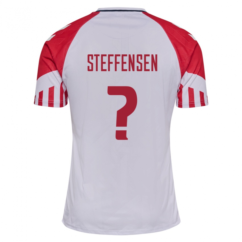 Herren Dänische Mark Steffensen #0 Weiß Auswärtstrikot Trikot 24-26 T-Shirt Belgien