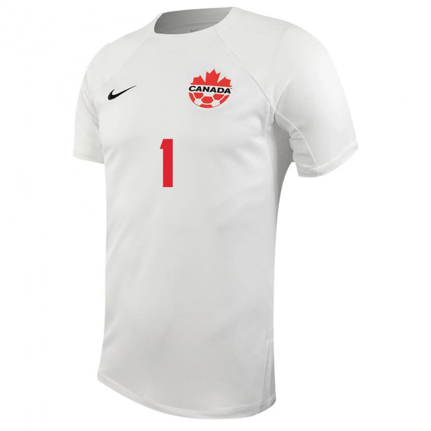 Herren Kanadische Anna Karpenko #1 Weiß Auswärtstrikot Trikot 24-26 T-Shirt Belgien