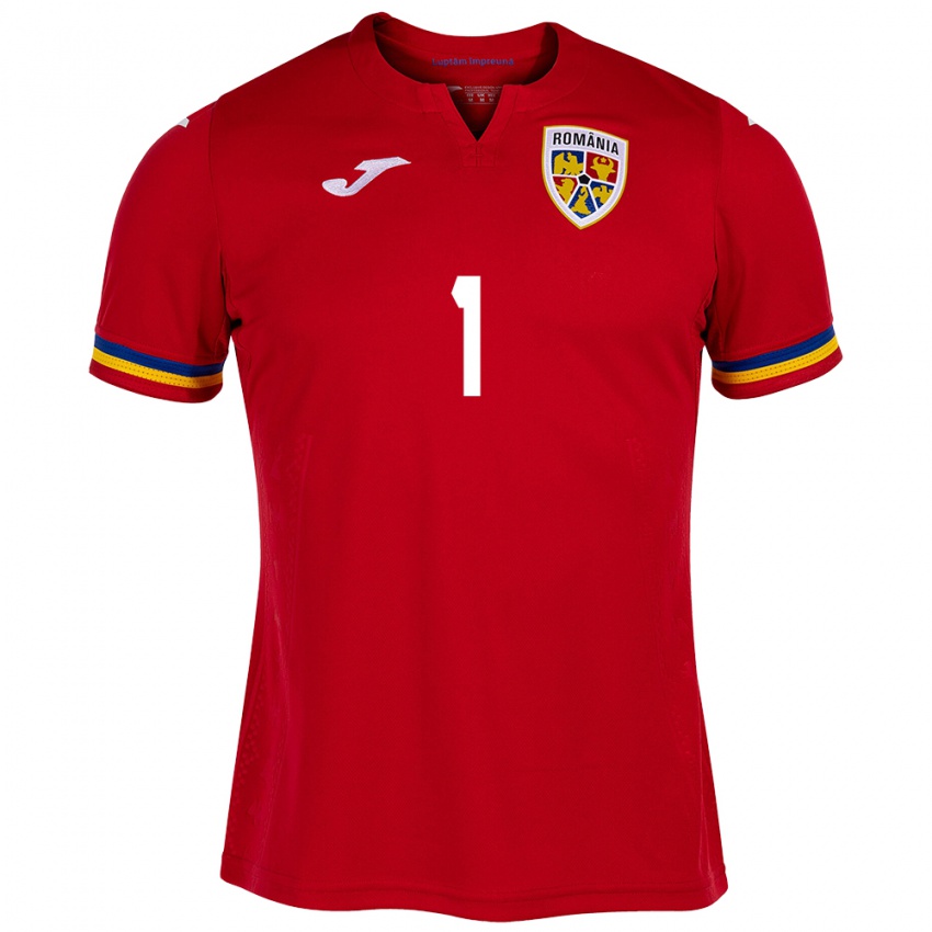 Heren Roemenië Robert Popa #1 Rood Uitshirt Uittenue 24-26 T-Shirt België