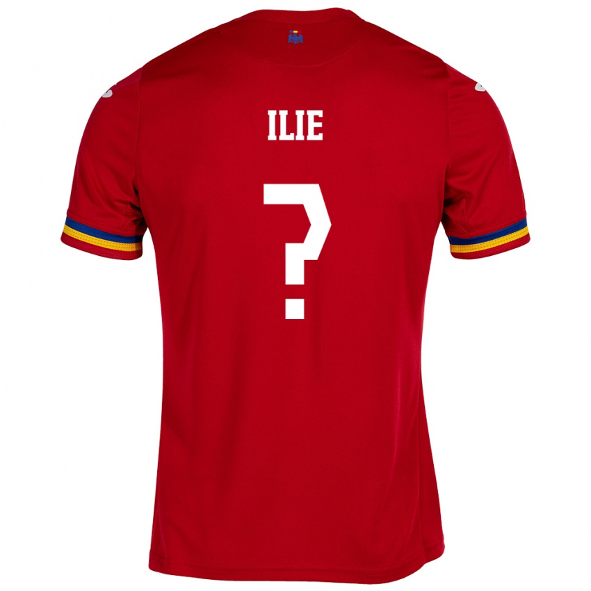 Herren Rumänische Mario Ilie #0 Rot Auswärtstrikot Trikot 24-26 T-Shirt Belgien