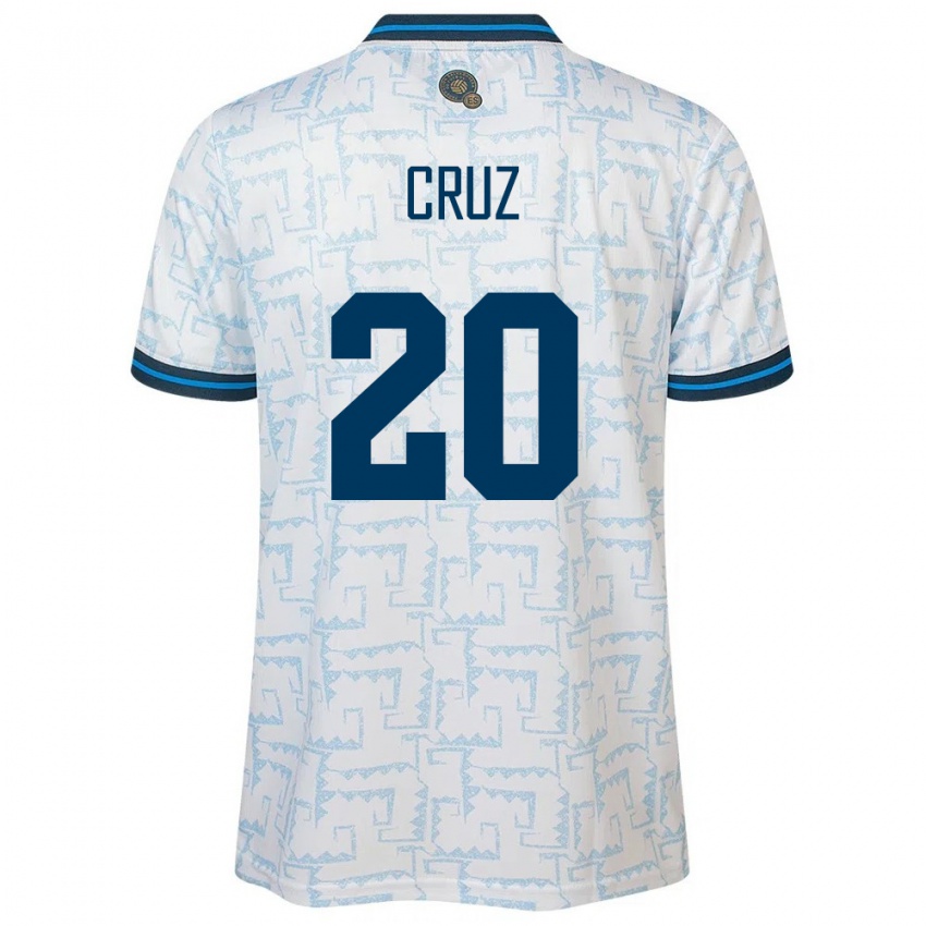 Herren El Salvador Jorge Cruz #20 Weiß Auswärtstrikot Trikot 24-26 T-Shirt Belgien