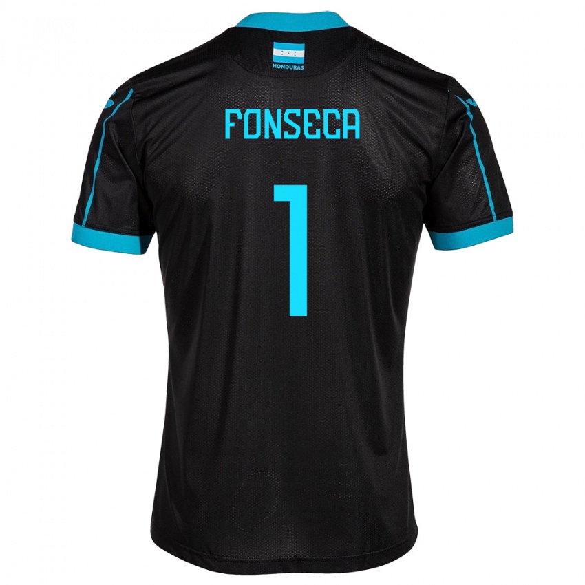 Herren Honduras Harold Fonseca #1 Schwarz Auswärtstrikot Trikot 24-26 T-Shirt Belgien