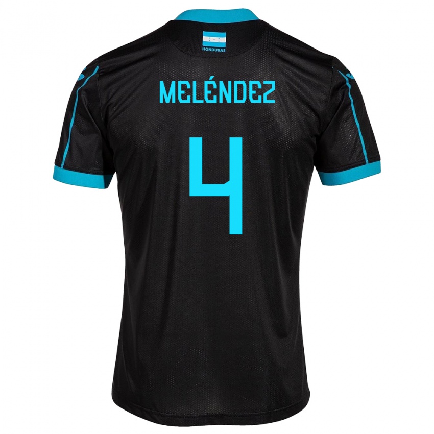 Herren Honduras Carlos Meléndez #4 Schwarz Auswärtstrikot Trikot 24-26 T-Shirt Belgien