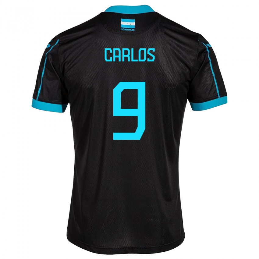 Herren Honduras Carlos Mejía #9 Schwarz Auswärtstrikot Trikot 24-26 T-Shirt Belgien