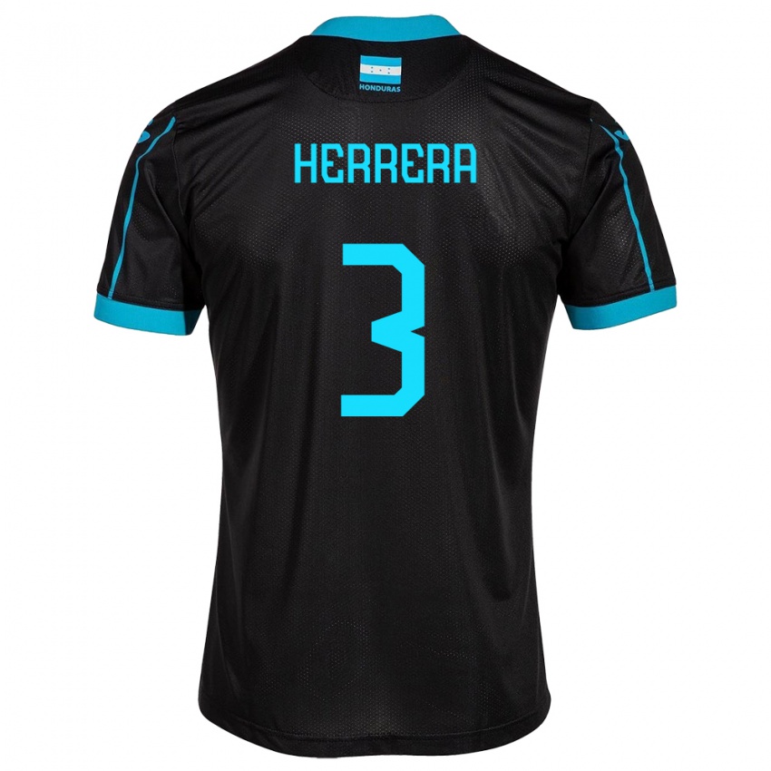Heren Honduras David Herrera #3 Zwart Uitshirt Uittenue 24-26 T-Shirt België