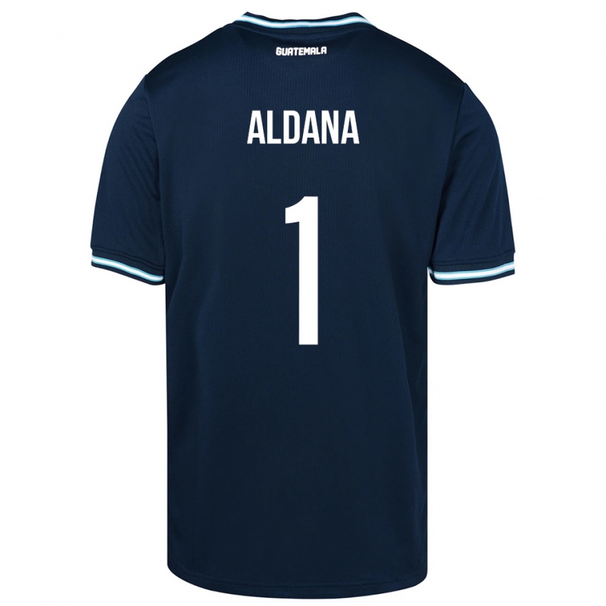 Herren Guatemala David Aldana #1 Blau Auswärtstrikot Trikot 24-26 T-Shirt Belgien