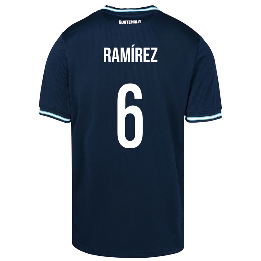 Herren Guatemala Kevin Ramírez #6 Blau Auswärtstrikot Trikot 24-26 T-Shirt Belgien
