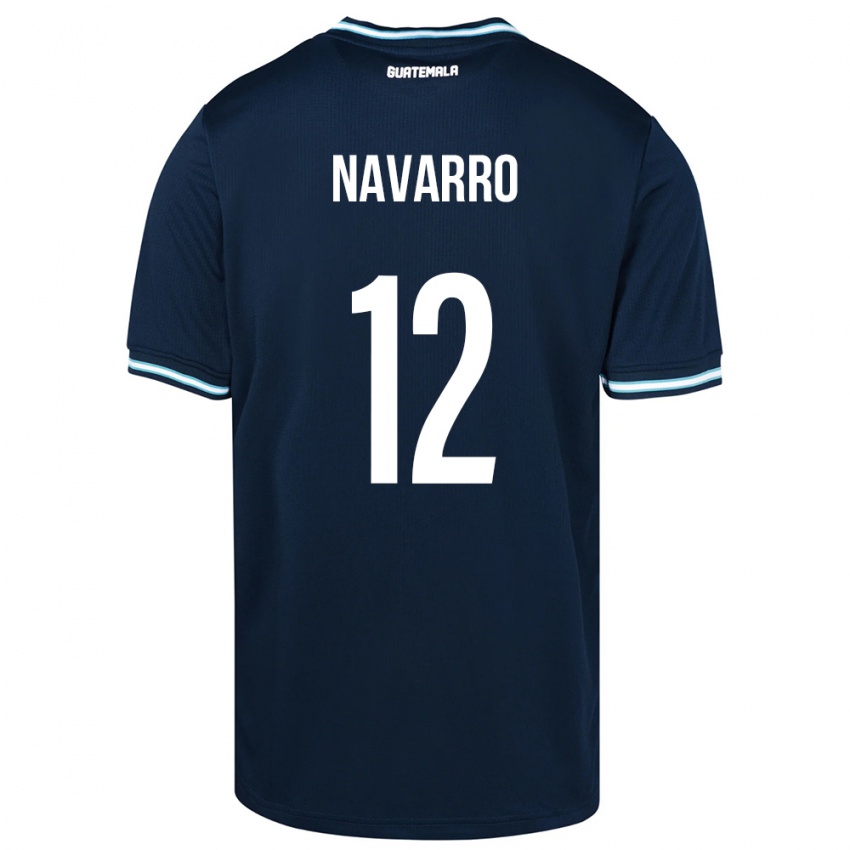 Herren Guatemala Kenderson Navarro #12 Blau Auswärtstrikot Trikot 24-26 T-Shirt Belgien