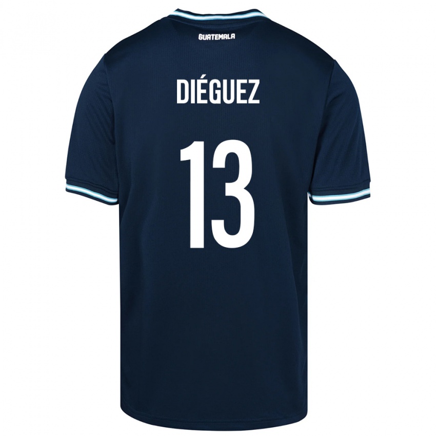 Herren Guatemala Jonathan Diéguez #13 Blau Auswärtstrikot Trikot 24-26 T-Shirt Belgien