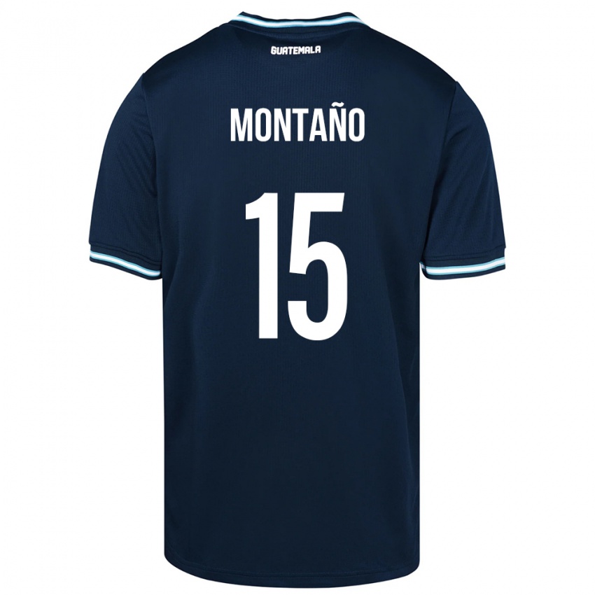 Herren Guatemala Figo Montaño #15 Blau Auswärtstrikot Trikot 24-26 T-Shirt Belgien