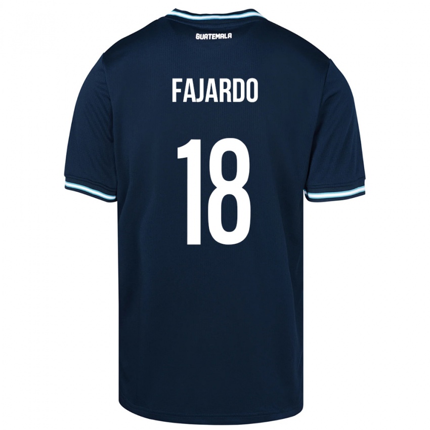 Herren Guatemala William Fajardo #18 Blau Auswärtstrikot Trikot 24-26 T-Shirt Belgien