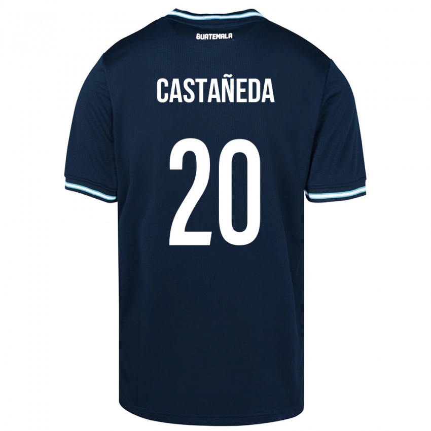 Herren Guatemala Brayam Castañeda #20 Blau Auswärtstrikot Trikot 24-26 T-Shirt Belgien
