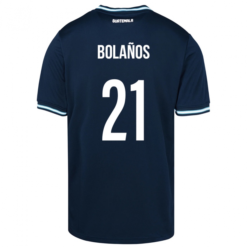 Herren Guatemala Diego Bolaños #21 Blau Auswärtstrikot Trikot 24-26 T-Shirt Belgien