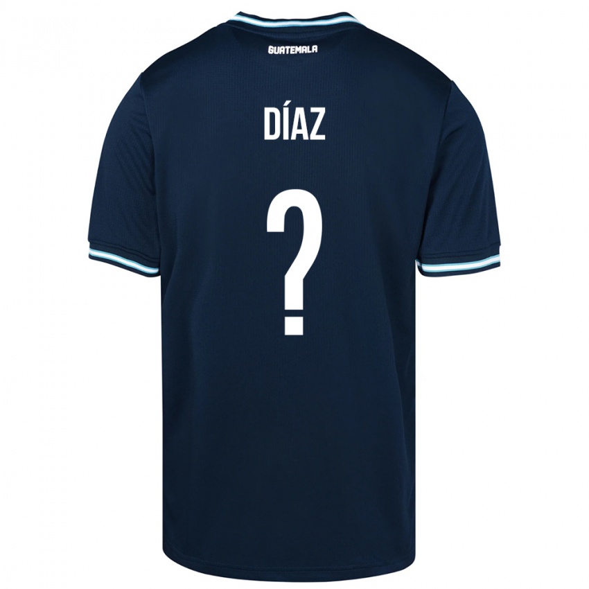 Herren Guatemala Hendryck Díaz #0 Blau Auswärtstrikot Trikot 24-26 T-Shirt Belgien