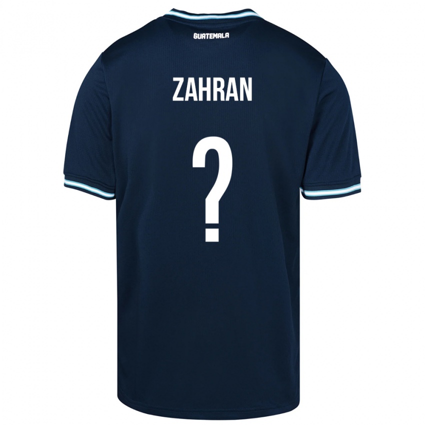 Herren Guatemala William Zahran #0 Blau Auswärtstrikot Trikot 24-26 T-Shirt Belgien