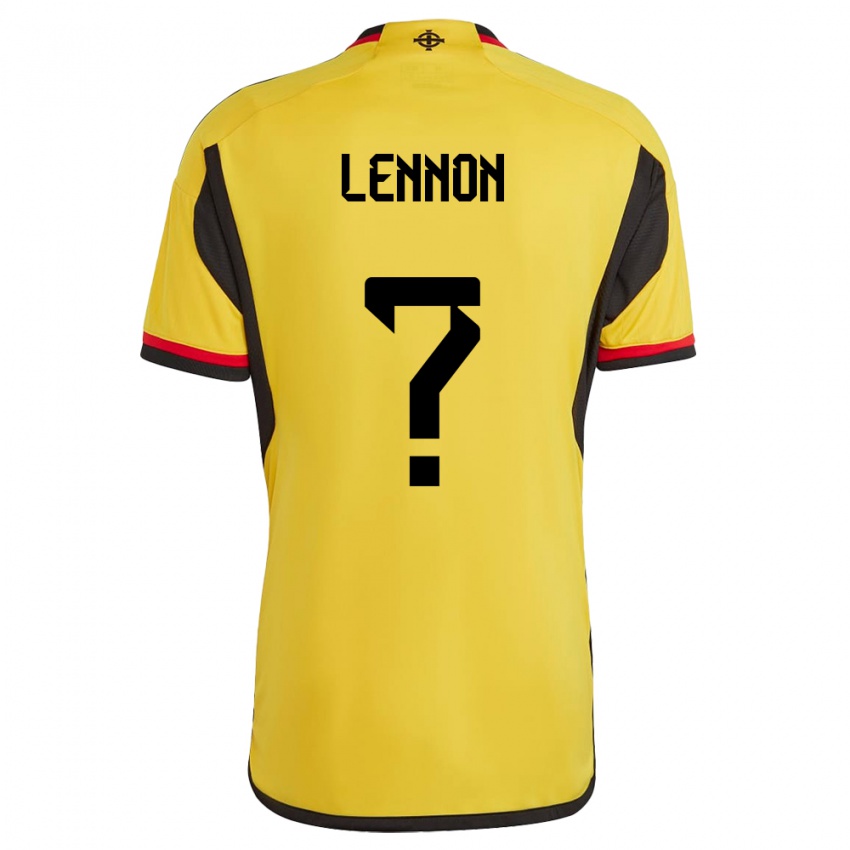Heren Noord-Ierland Gallagher Lennon #0 Wit Uitshirt Uittenue 24-26 T-Shirt België