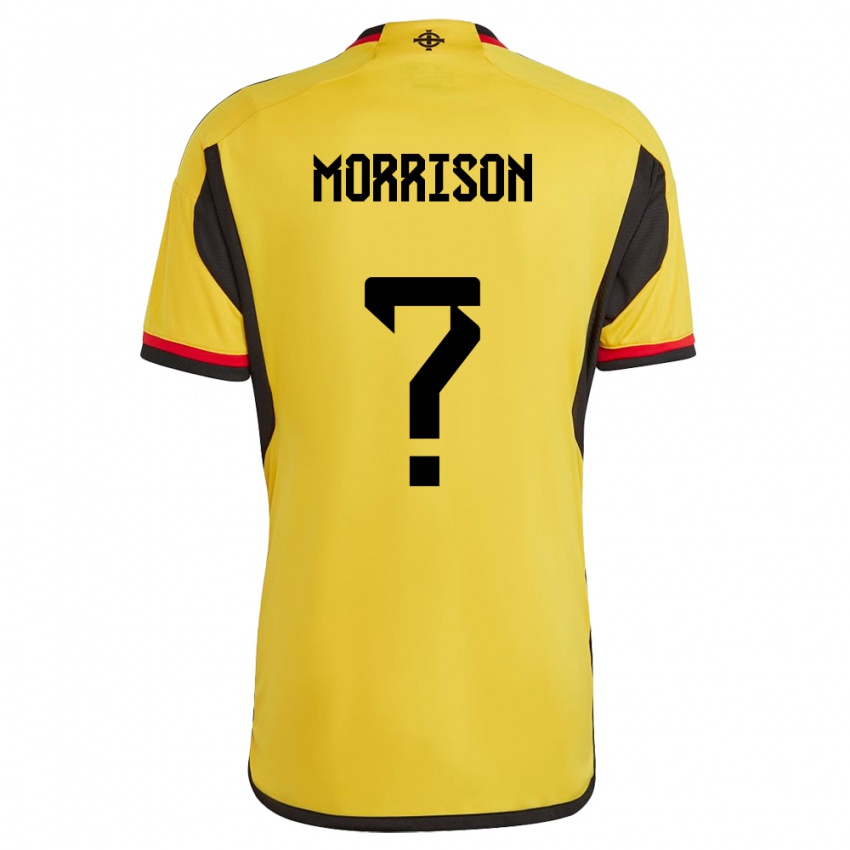 Heren Noord-Ierland Kieran Morrison #0 Wit Uitshirt Uittenue 24-26 T-Shirt België