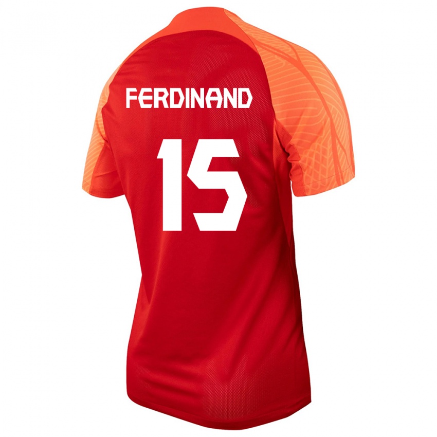 Damen Kanadische Keesean Ferdinand #15 Orangefarben Heimtrikot Trikot 24-26 T-Shirt Belgien