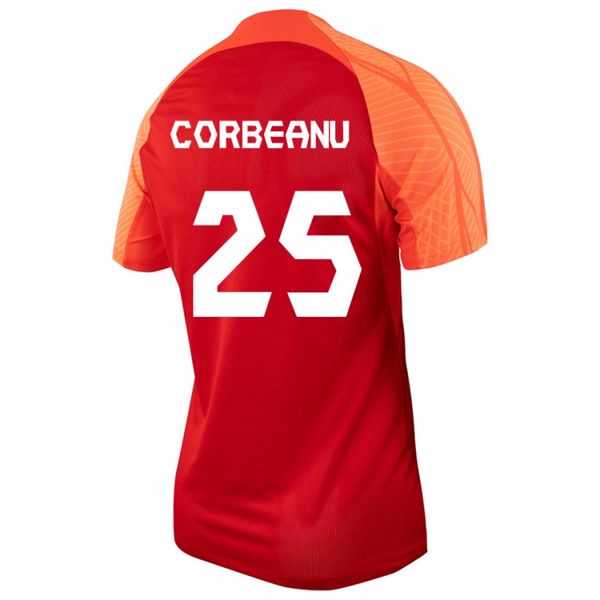 Damen Kanadische Theo Corbeanu #25 Orangefarben Heimtrikot Trikot 24-26 T-Shirt Belgien