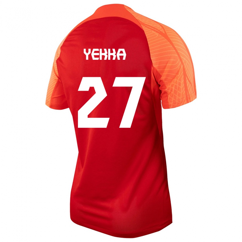 Damen Kanadische Sura Yekka #27 Orangefarben Heimtrikot Trikot 24-26 T-Shirt Belgien