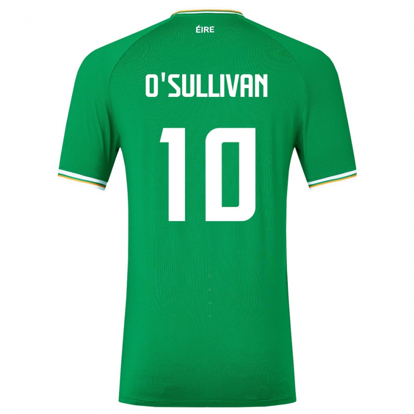 Damen Irische Denise O'sullivan #10 Grün Heimtrikot Trikot 24-26 T-Shirt Belgien