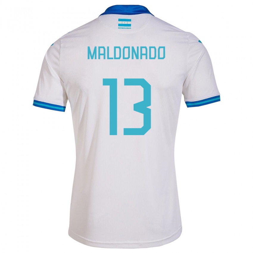 Damen Honduras Edwin Maldonado #13 Weiß Heimtrikot Trikot 24-26 T-Shirt Belgien