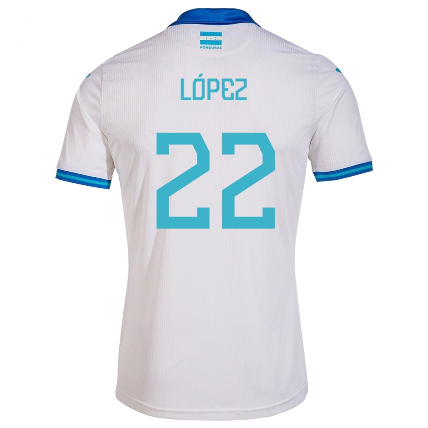 Dames Honduras Luis López #22 Wit Thuisshirt Thuistenue 24-26 T-Shirt België