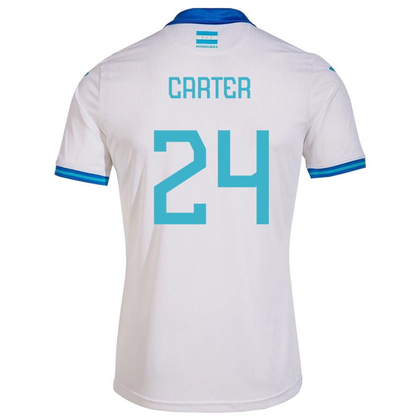 Damen Honduras Daniel Carter #24 Weiß Heimtrikot Trikot 24-26 T-Shirt Belgien