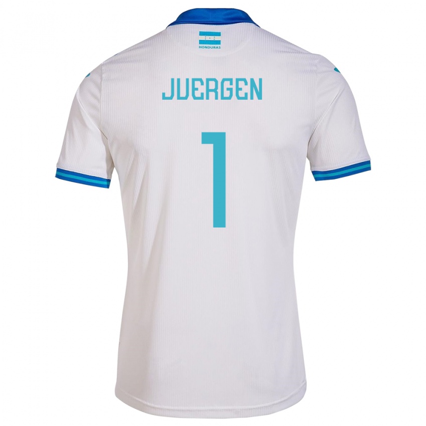 Damen Honduras Juergen García #1 Weiß Heimtrikot Trikot 24-26 T-Shirt Belgien
