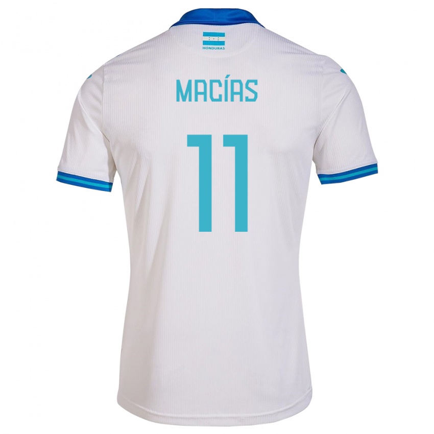 Damen Honduras Jefryn Macías #11 Weiß Heimtrikot Trikot 24-26 T-Shirt Belgien