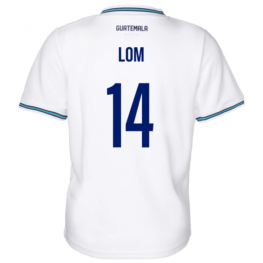 Damen Guatemala Darwin Lom #14 Weiß Heimtrikot Trikot 24-26 T-Shirt Belgien