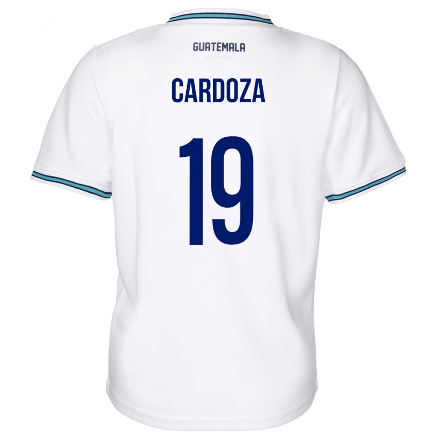 Damen Guatemala Elmer Cardoza #19 Weiß Heimtrikot Trikot 24-26 T-Shirt Belgien