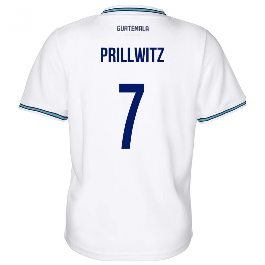 Damen Guatemala Héctor Prillwitz #7 Weiß Heimtrikot Trikot 24-26 T-Shirt Belgien