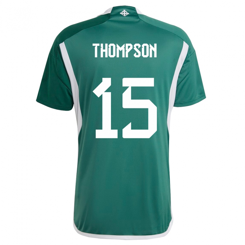 Damen Nordirland Jordan Thompson #15 Grün Heimtrikot Trikot 24-26 T-Shirt Belgien