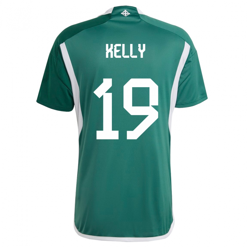 Damen Nordirland Oscar Kelly #19 Grün Heimtrikot Trikot 24-26 T-Shirt Belgien