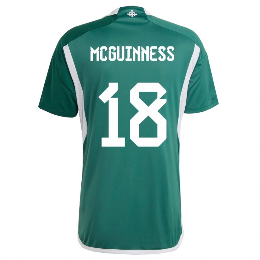 Damen Nordirland Caitlin Mcguinness #18 Grün Heimtrikot Trikot 24-26 T-Shirt Belgien