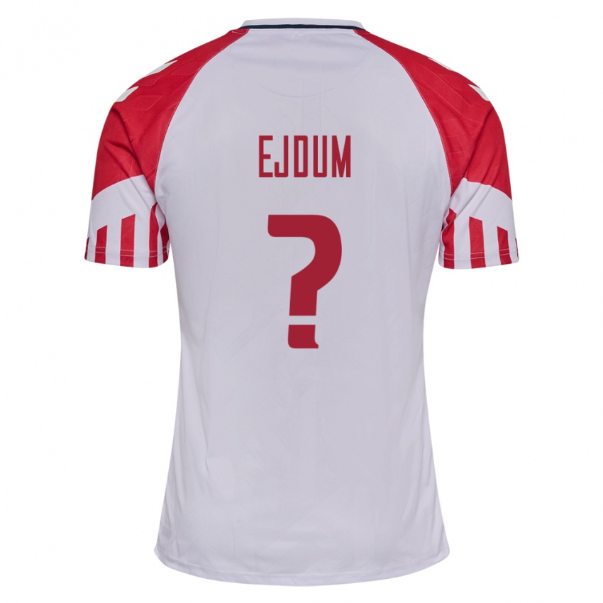 Damen Dänische Max Ejdum #0 Weiß Auswärtstrikot Trikot 24-26 T-Shirt Belgien