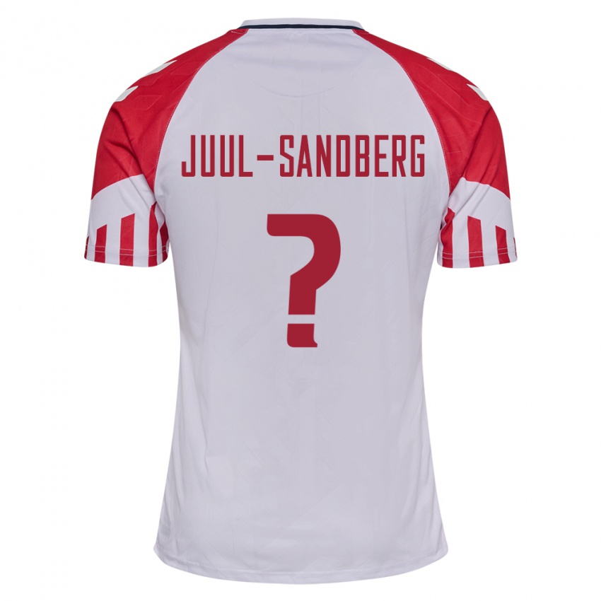 Damen Dänische Nikolaj Juul-Sandberg #0 Weiß Auswärtstrikot Trikot 24-26 T-Shirt Belgien