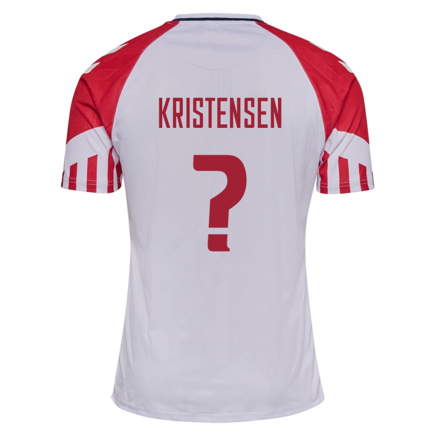 Damen Dänische Mikkel Kristensen #0 Weiß Auswärtstrikot Trikot 24-26 T-Shirt Belgien