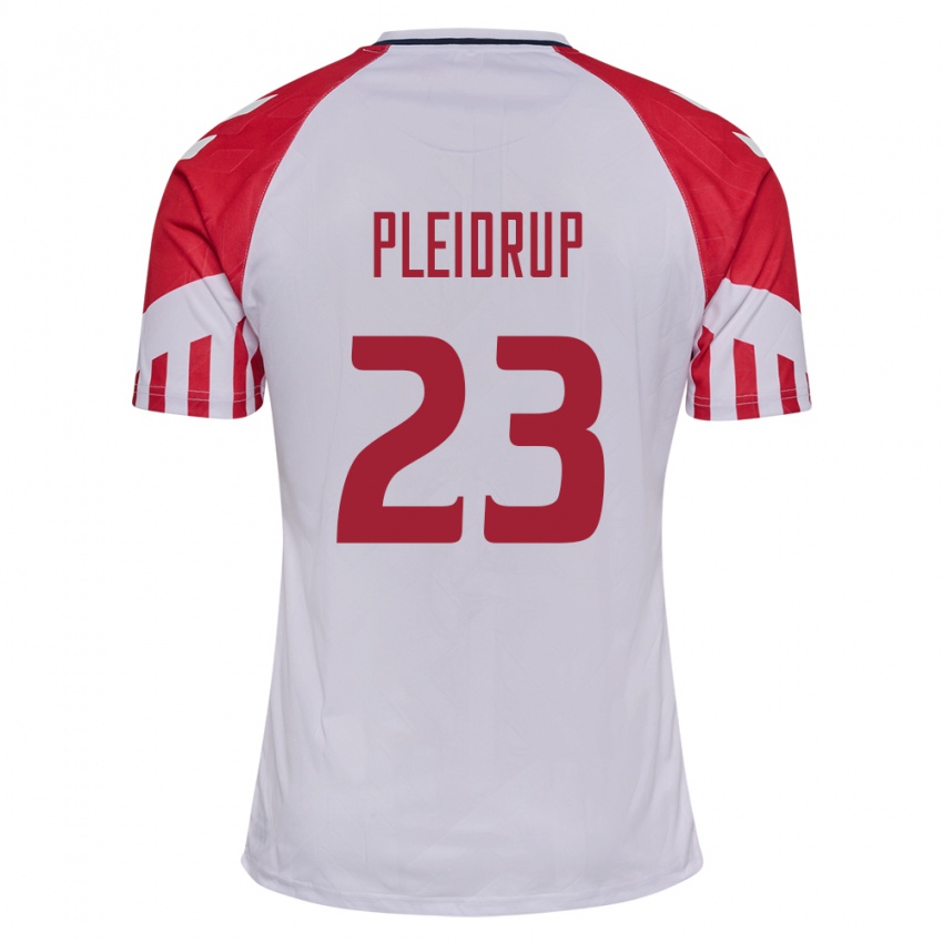 Damen Dänische Caroline Pleidrup #23 Weiß Auswärtstrikot Trikot 24-26 T-Shirt Belgien