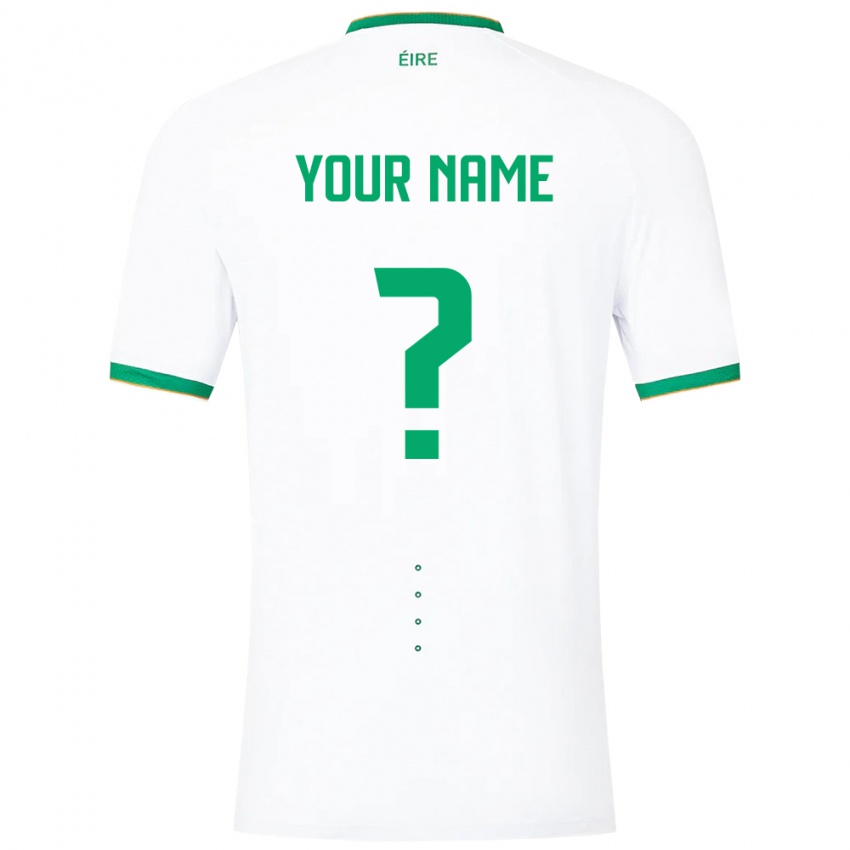Damen Irische Ihren Namen #0 Weiß Auswärtstrikot Trikot 24-26 T-Shirt Belgien