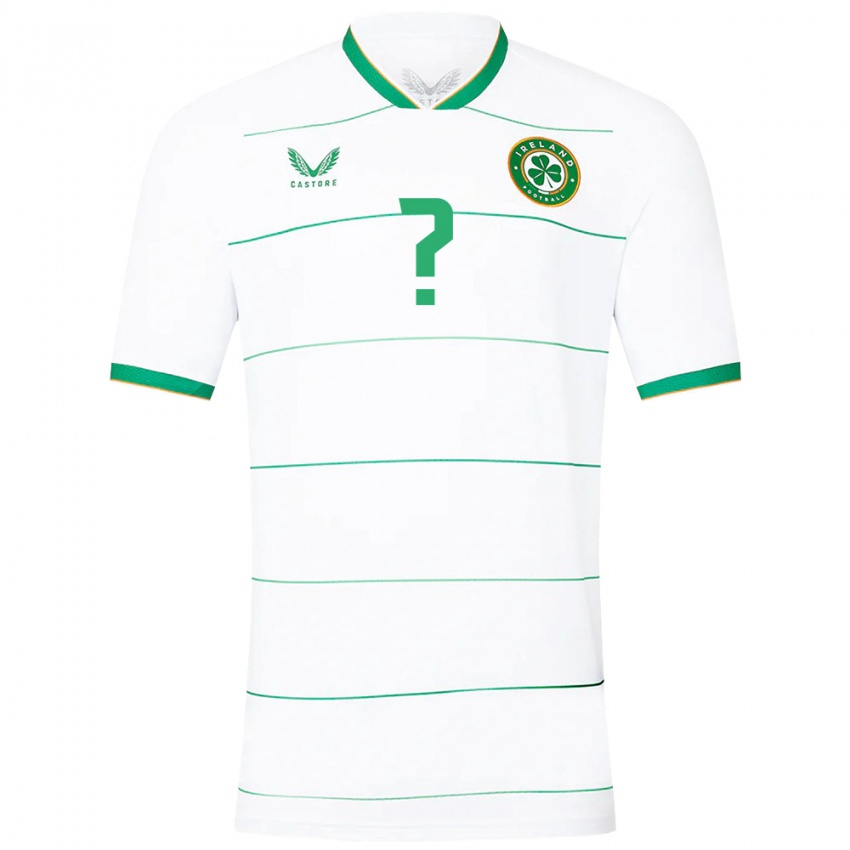 Damen Irische Ihren Namen #0 Weiß Auswärtstrikot Trikot 24-26 T-Shirt Belgien