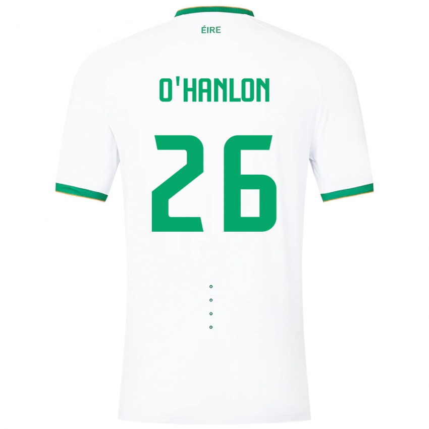 Damen Irische Tara O'hanlon #26 Weiß Auswärtstrikot Trikot 24-26 T-Shirt Belgien