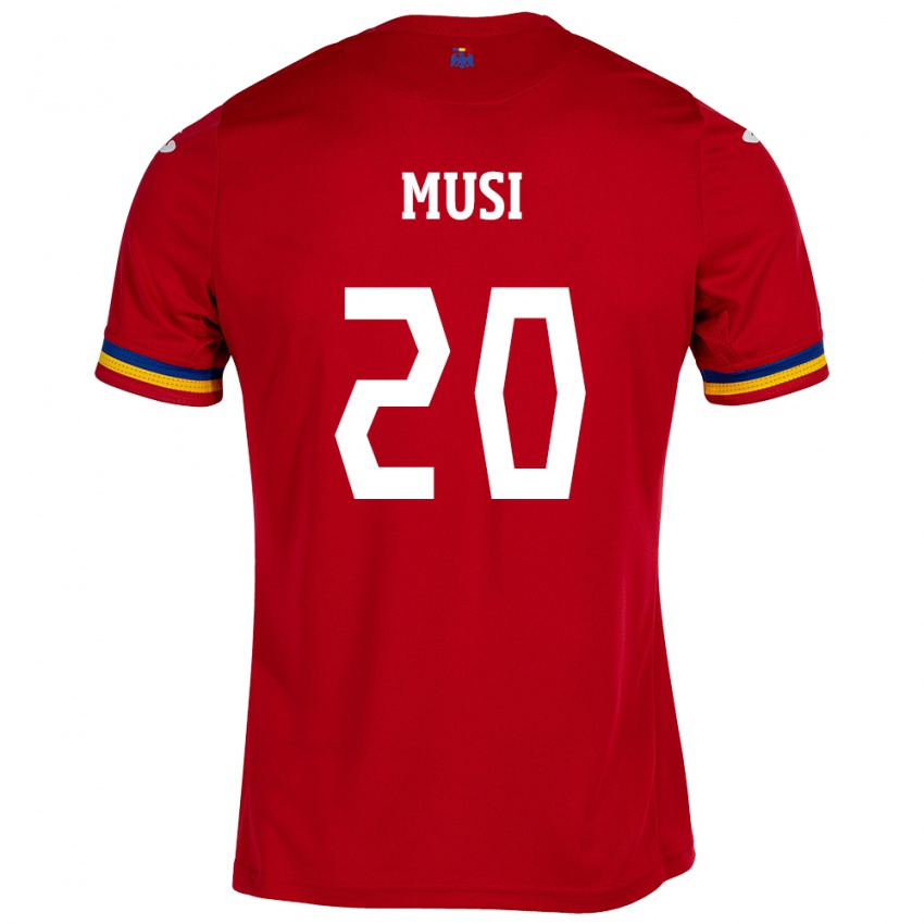 Dames Roemenië Alexandru Musi #20 Rood Uitshirt Uittenue 24-26 T-Shirt België