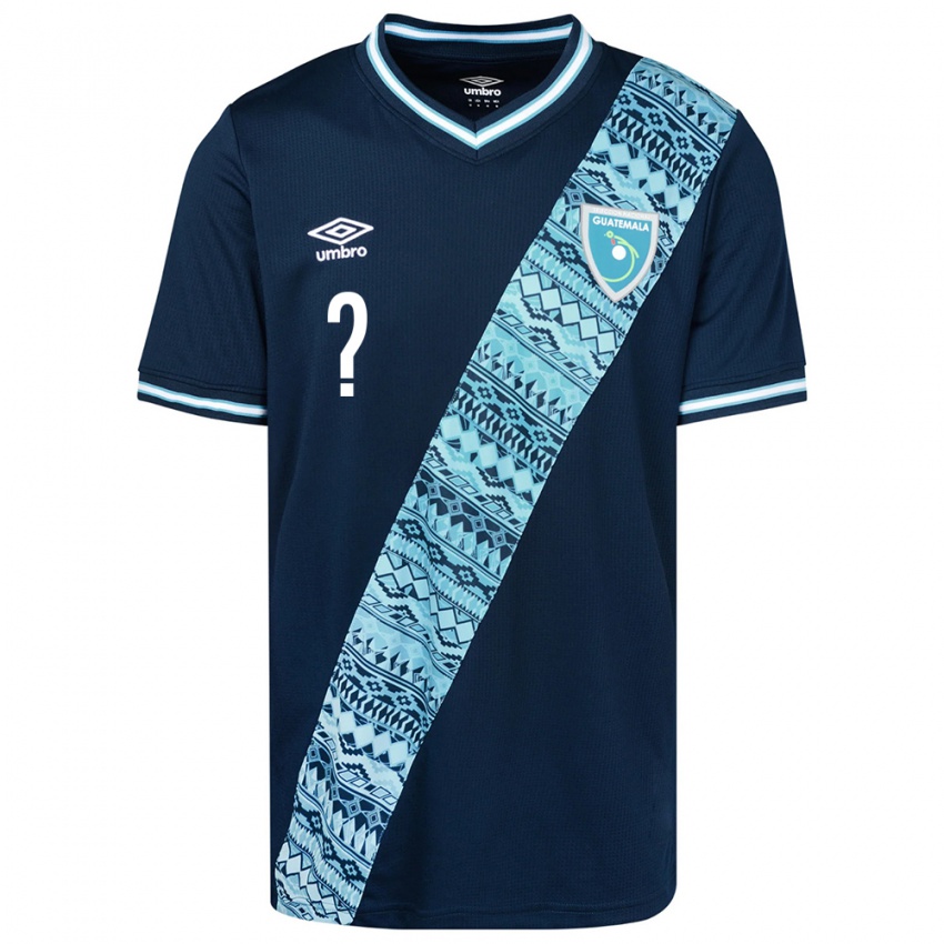 Damen Guatemala Ihren Namen #0 Blau Auswärtstrikot Trikot 24-26 T-Shirt Belgien