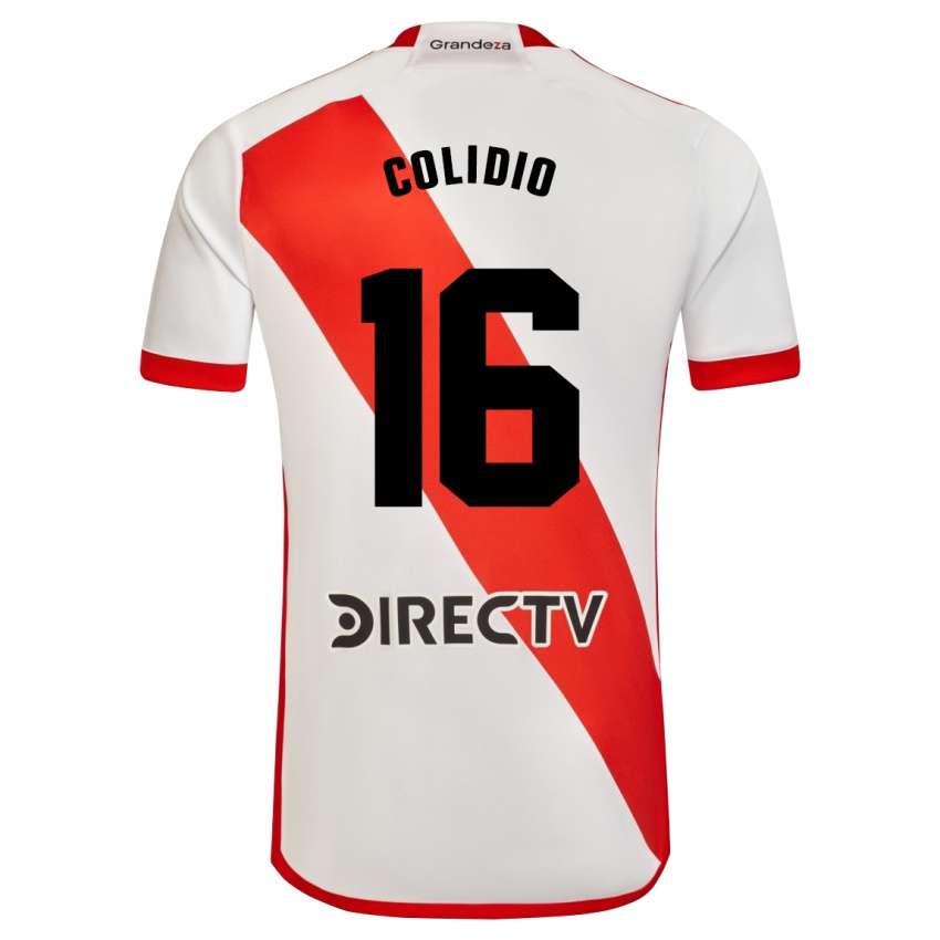 Kinder Facundo Colidio #16 Weiß Rot Heimtrikot Trikot 2023/24 T-Shirt Belgien