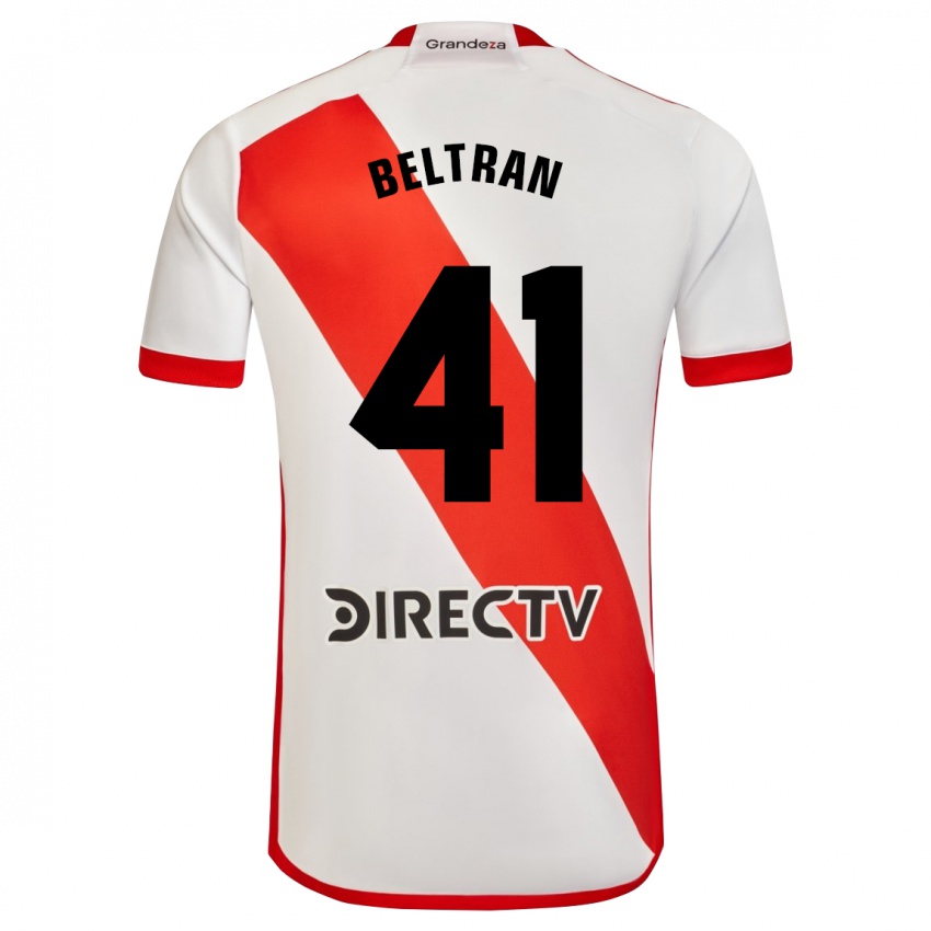 Kinder Santiago Beltrán #41 Weiß Rot Heimtrikot Trikot 2023/24 T-Shirt Belgien
