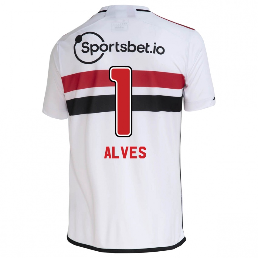 Enfant Maillot Felipe Alves #1 Blanc Tenues Domicile 2023/24 T-Shirt Belgique