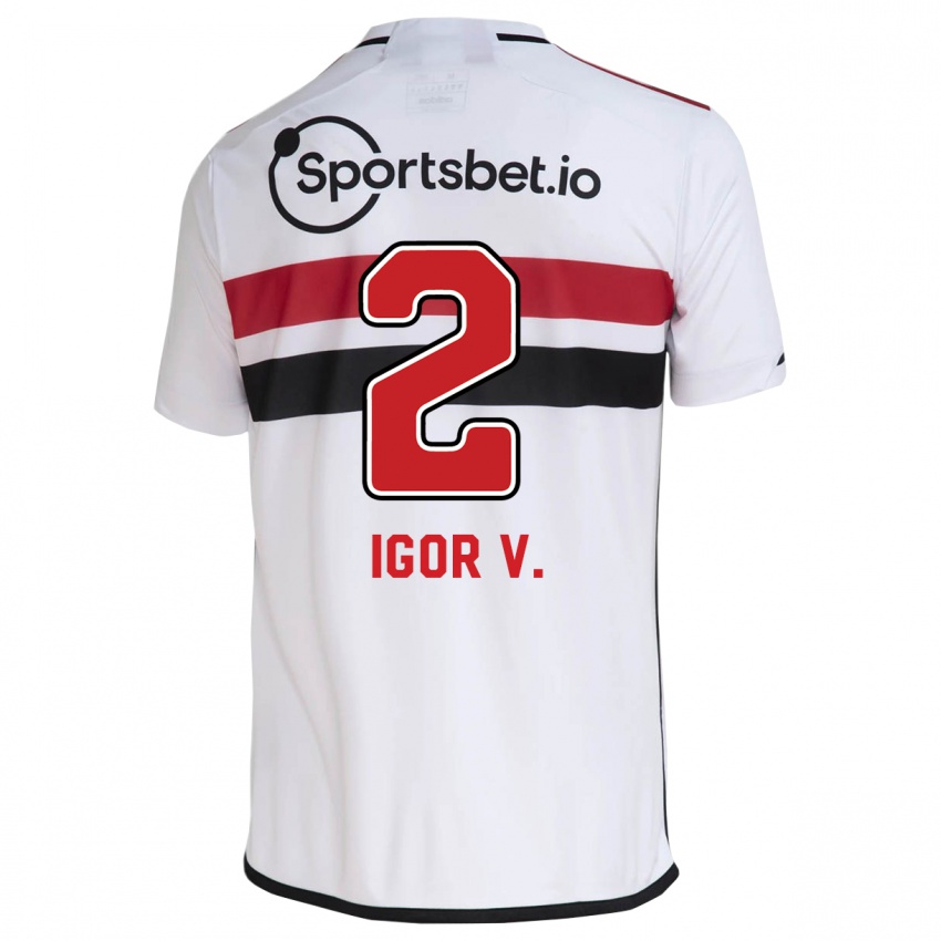 Kinder Igor Vinicius #2 Weiß Heimtrikot Trikot 2023/24 T-Shirt Belgien
